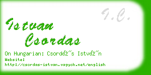 istvan csordas business card